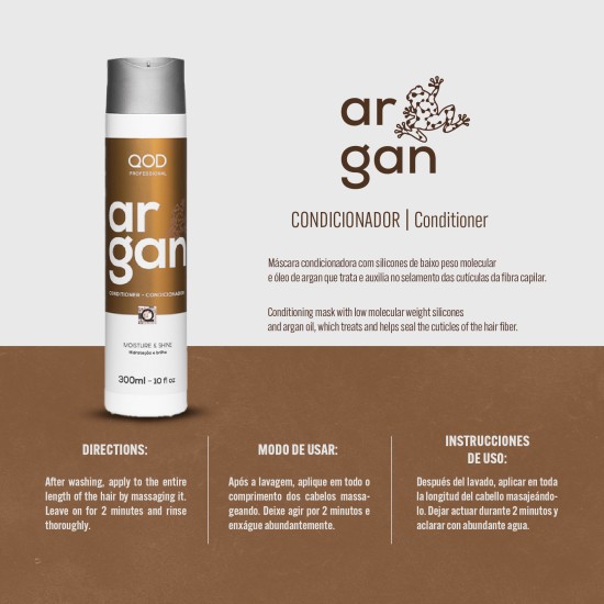Kit Argan Shampoo + Conditioner 300ml - QOD EGYPT